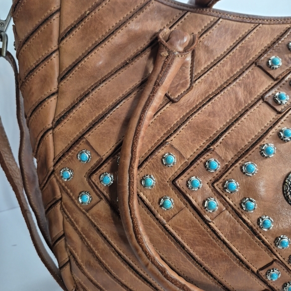 Kompanero Leather Bag Crossbody Sling Purse Large Western Wear - Picture 3 of 16